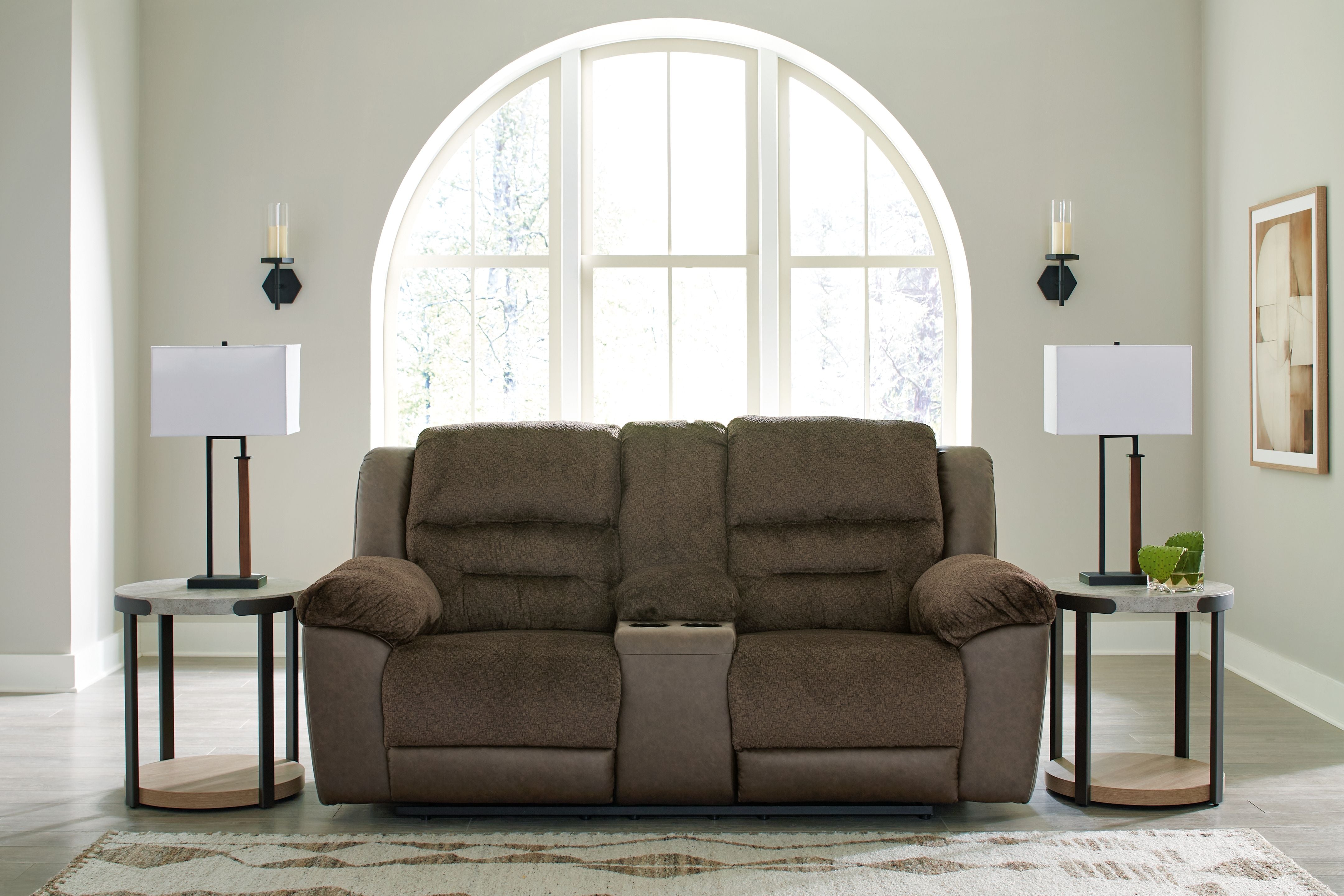 Dorman - Chocolate - Dbl Reclining Loveseat with Console