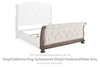 Ardenfield - Light Brown - King/California King Upholstered Sleigh Footboard/Slats