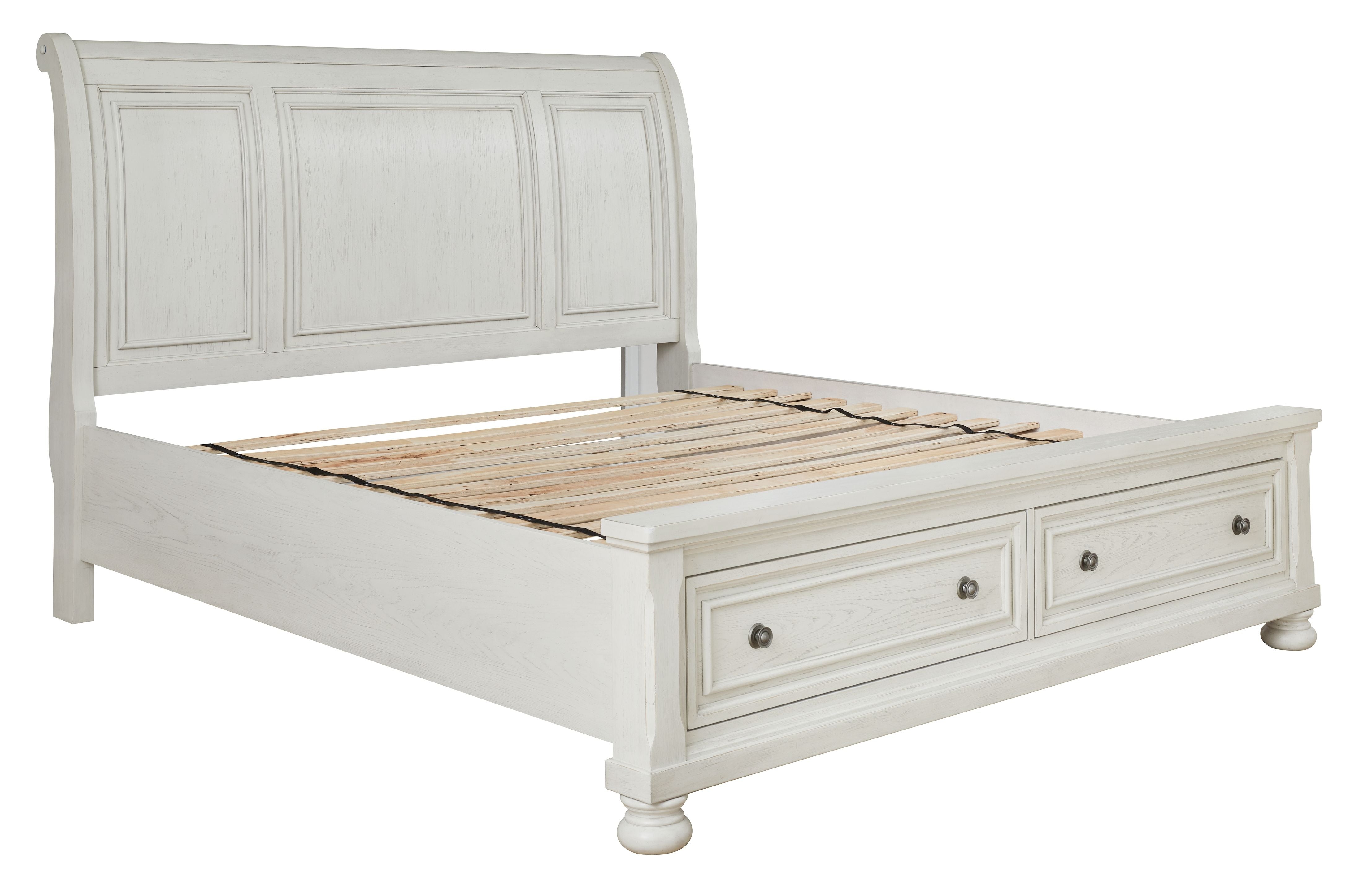 Robbinsdale - Antique White - Queen Storage Footboard