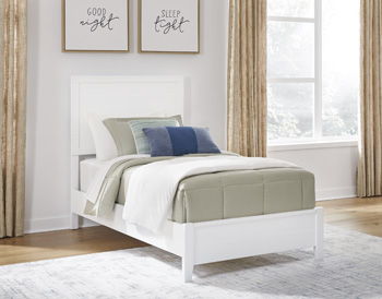 Binterglen - White - Twin Panel Headboard/Footboard And Slats