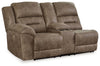 Ravenel - Fossil - Laf Dbl Power Reclining Loveseat with Console