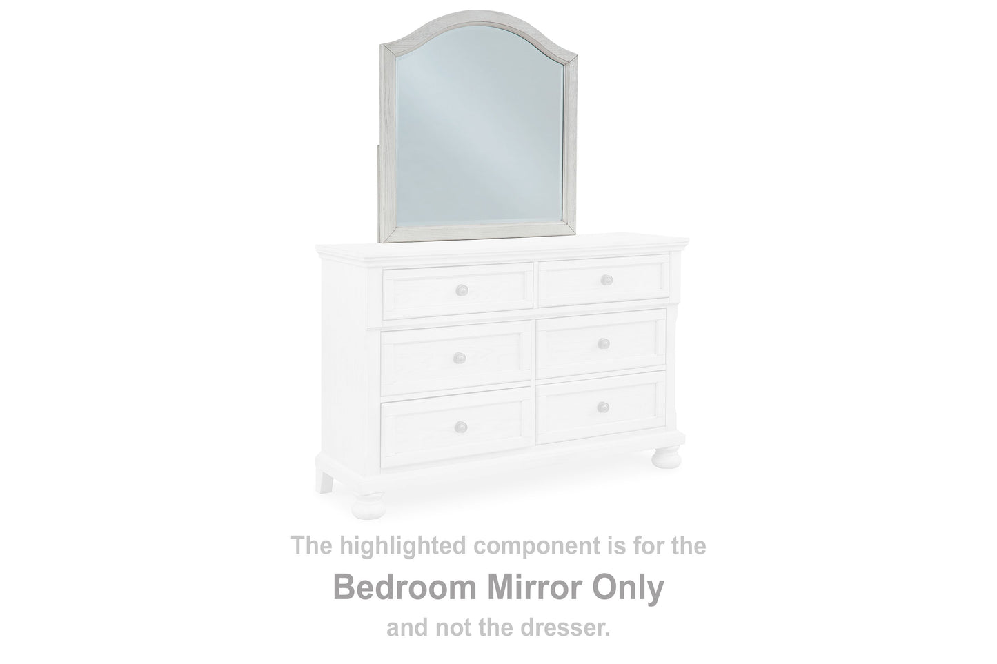 Robbinsdale - Antique White - Bedroom Mirror - Youth