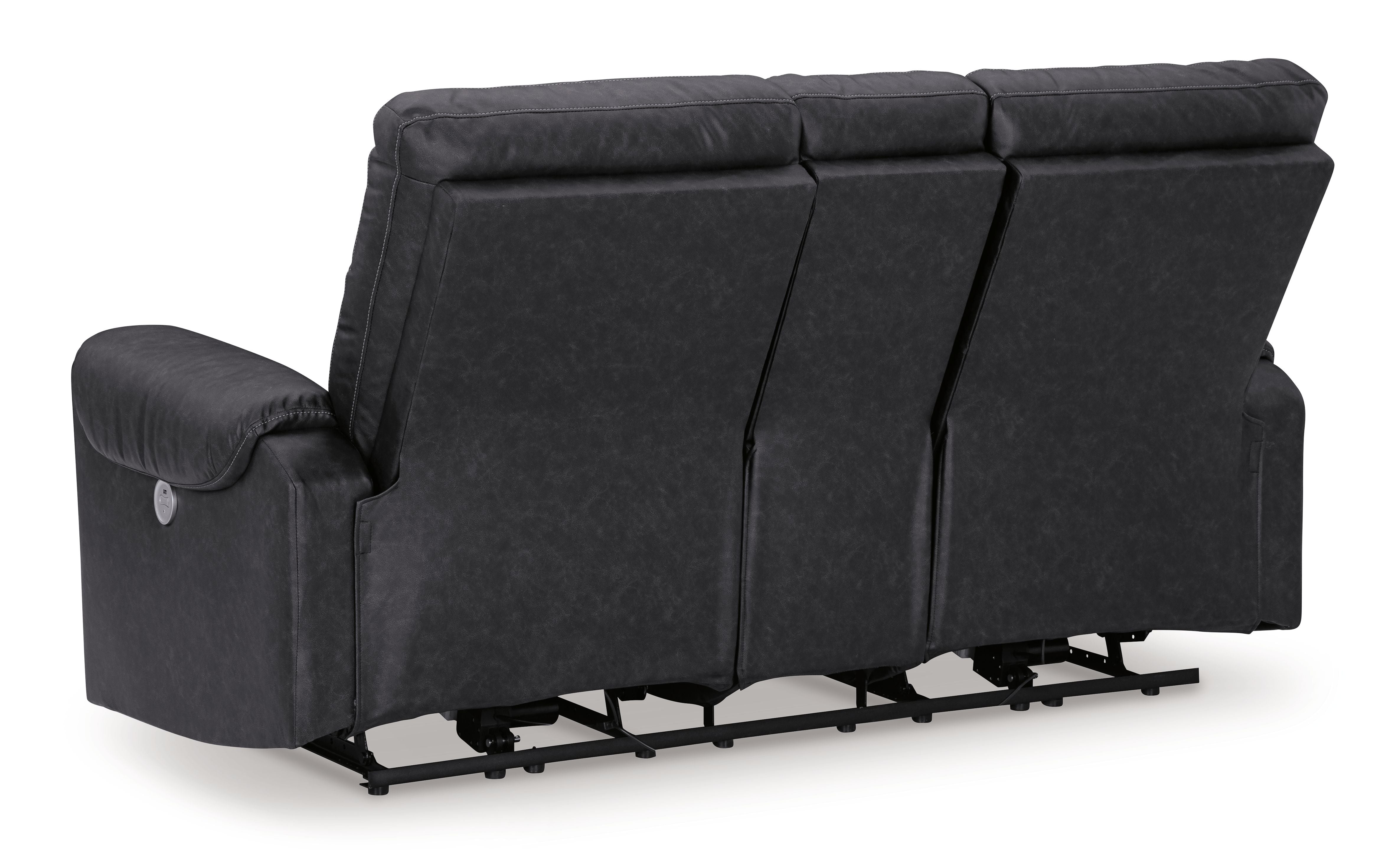 Axtellton - Carbon - Dbl Power Reclining Loveseat With Console