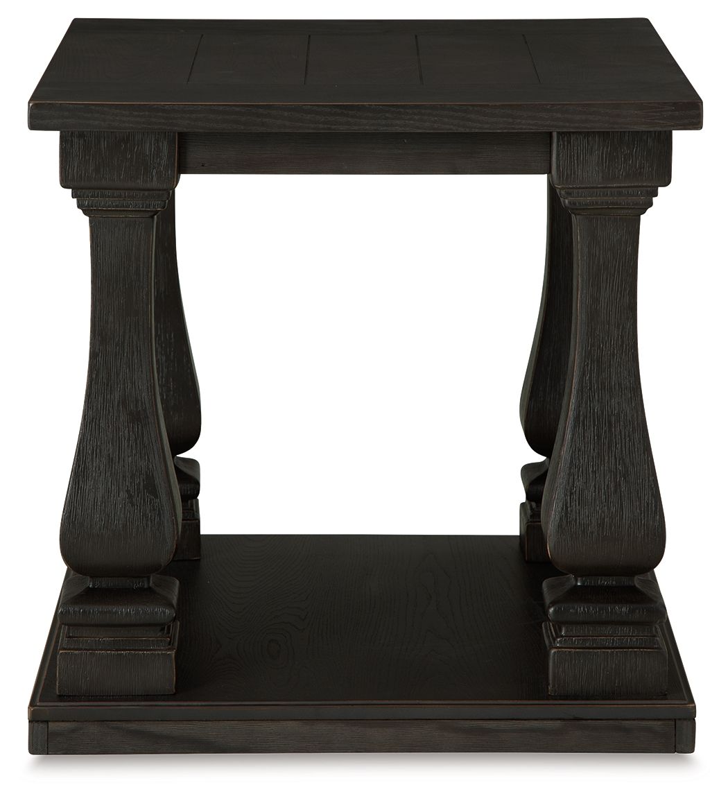 Wellturn - Black - Rectangular End Table