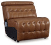 Temmpton - Chocolate - Armless Chair / Manual Headrest