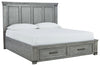 Russelyn - Gray - Queen Storage Footboard