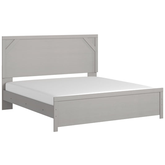 Cottonburg - Light Gray / White - King Panel Headboard/Footboard