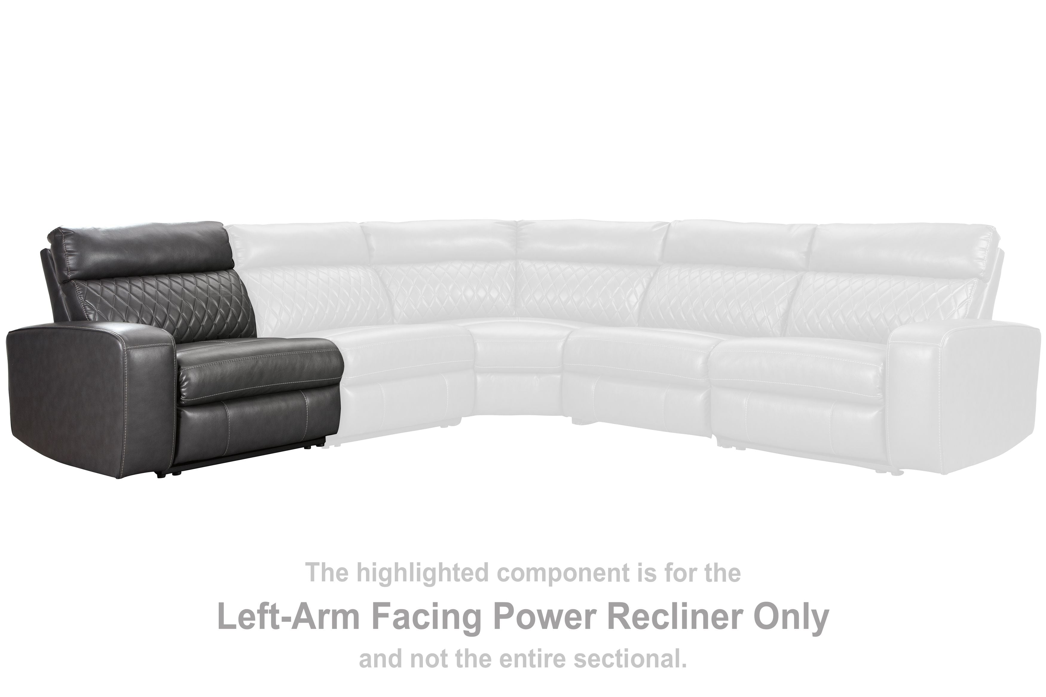 Samperstone - Gray - Laf Zero Wall Power Recliner