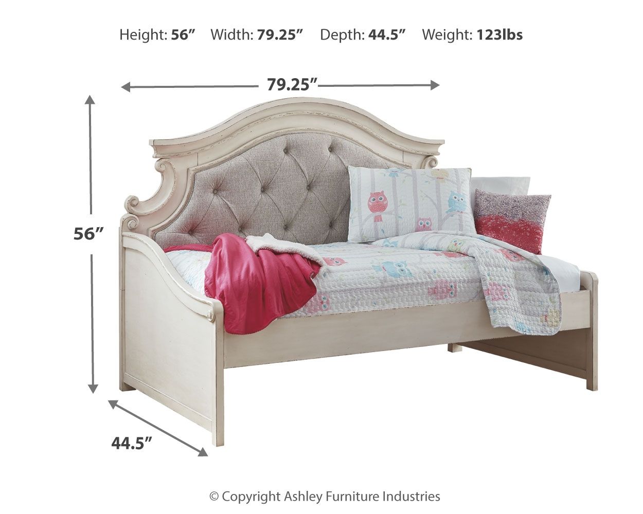 Realyn - Chipped White - Twin Day Bed