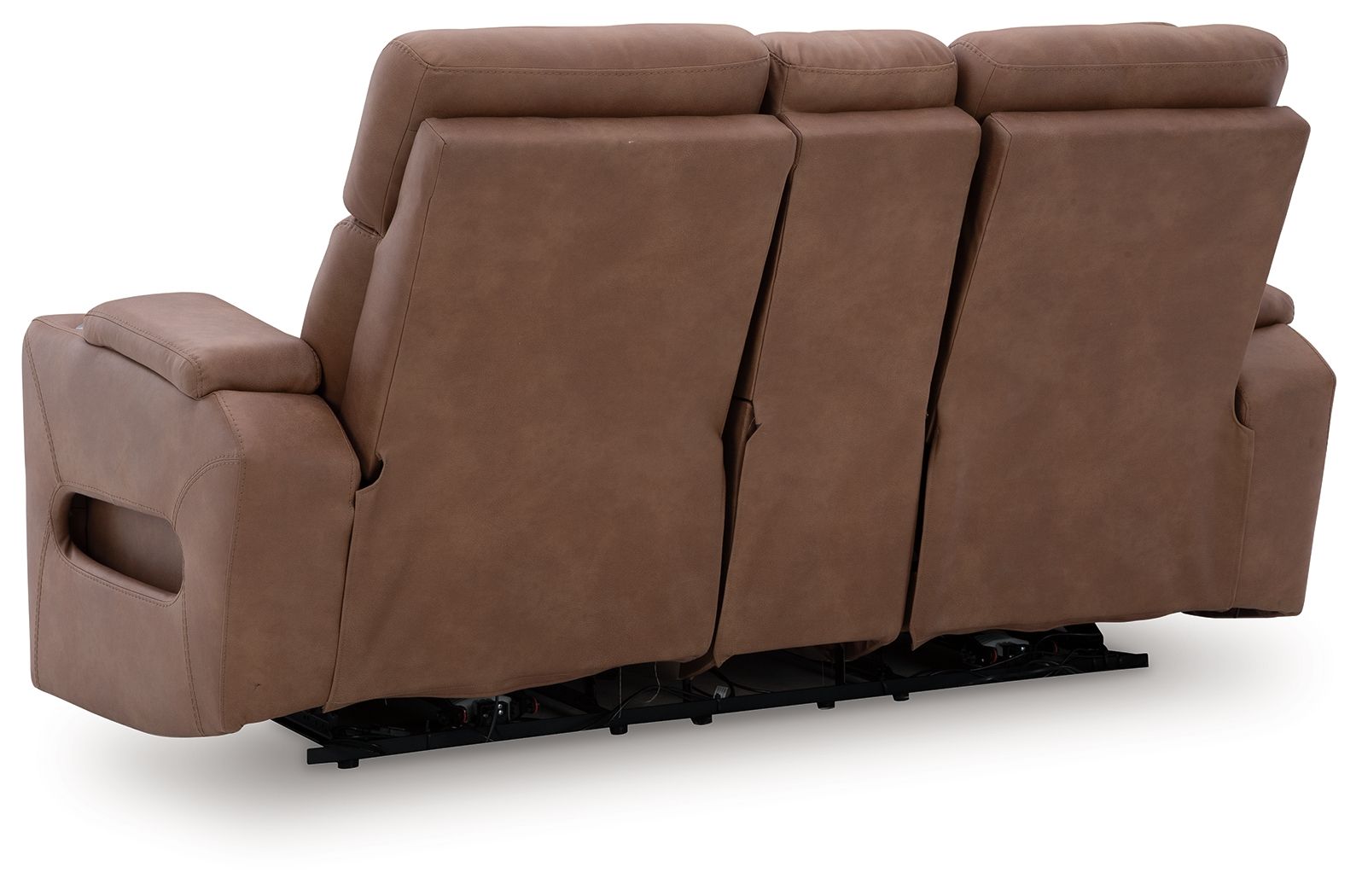 Clean-Slate - Caramel - Power Reclining Loveseat With Console / Adj Headrest