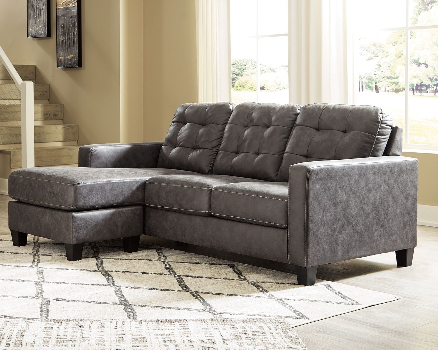 Venaldi - Gunmetal - Sofa Chaise