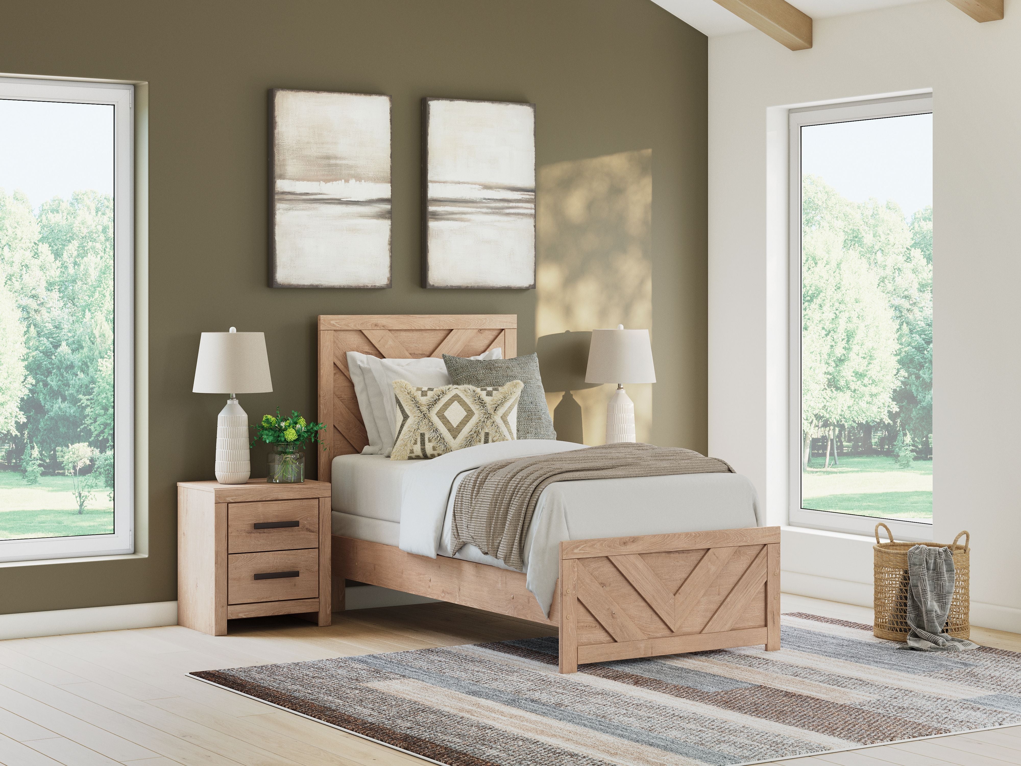 Sanginlane - Panel Bedroom Set