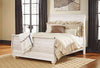 Willowton - Whitewash - Queen Sleigh Footboard With Faux Plank Design