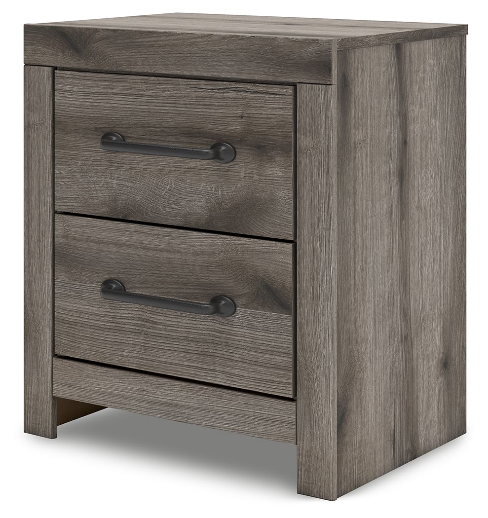 Graystorm - Brown Gray - Two Drawer Night Stand