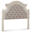 Realyn - Chipped White - Full Uph Panel Headboard