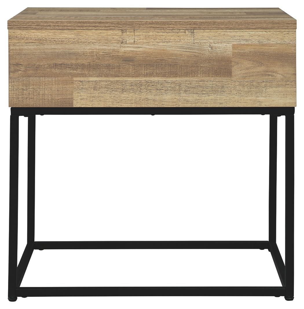 Gerdanet - Natural - Rectangular End Table