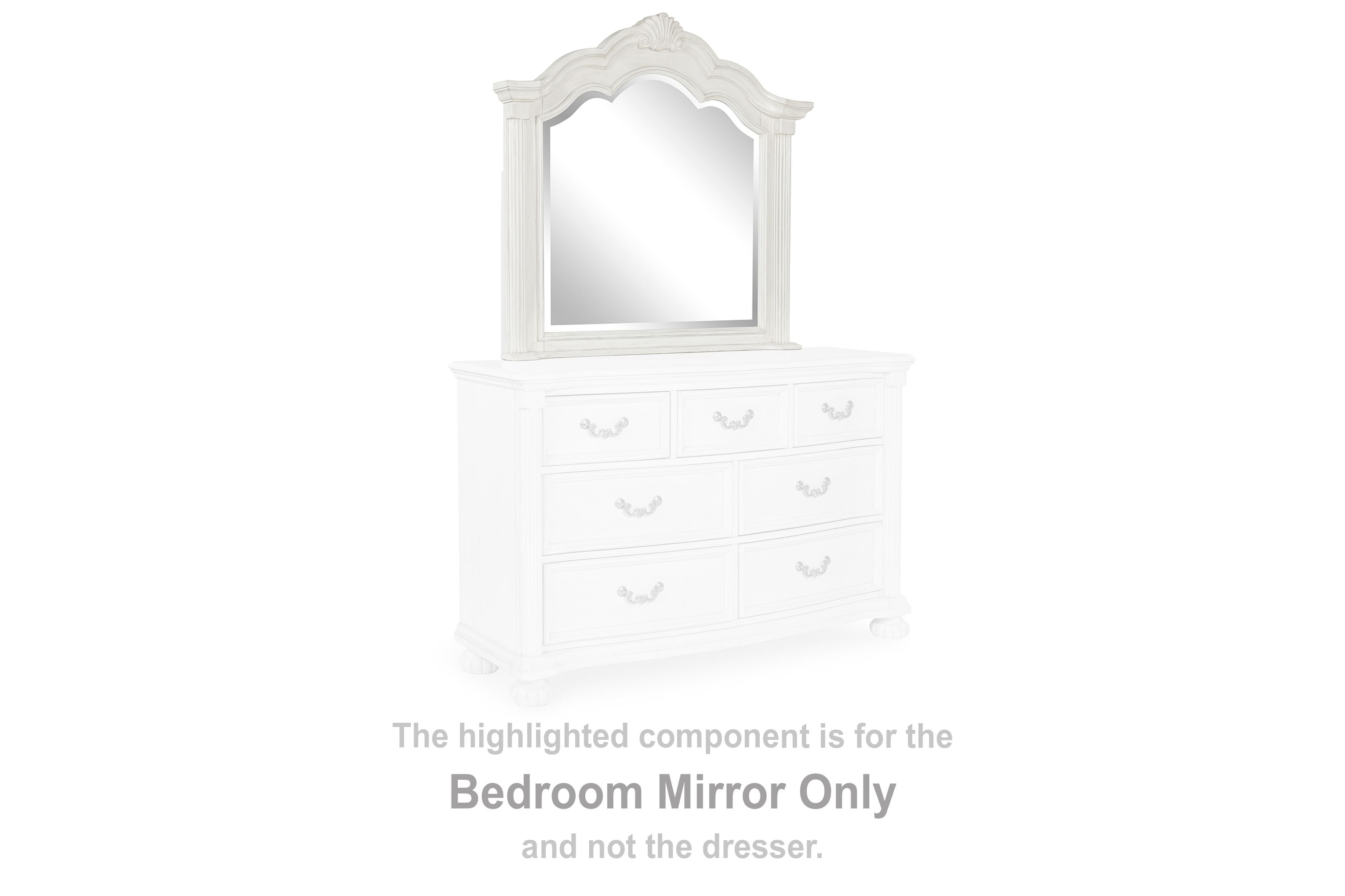 Montelaine - Antique White - Bedroom Mirror