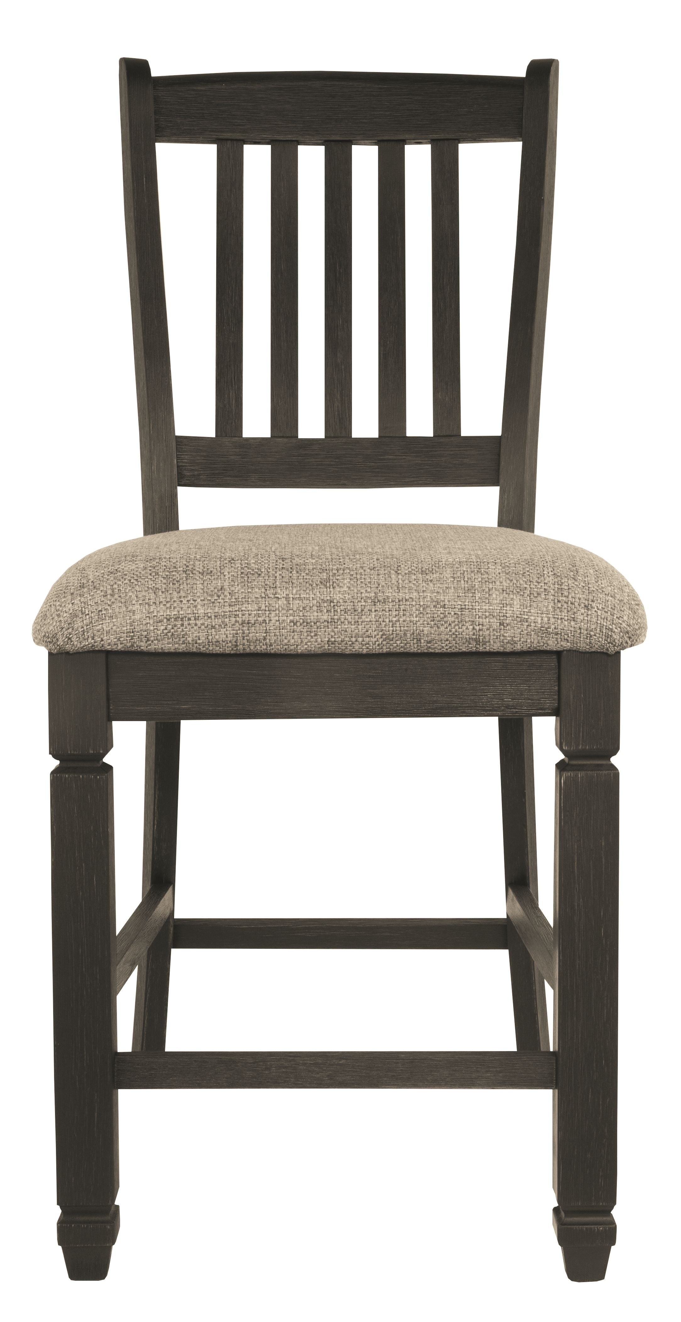 Tyler - Black / Grayish Brown - Upholstered Barstool (Set of 2)