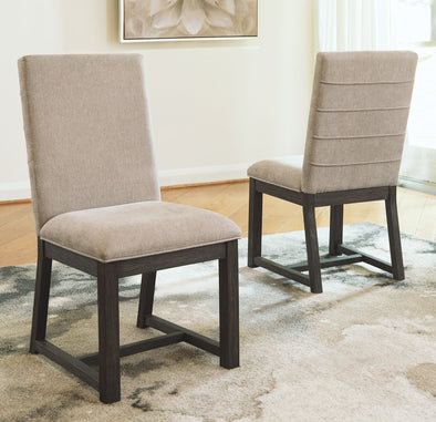 Bellvern - Dark Gray - Dining Uph Side Chair (Set of 2)