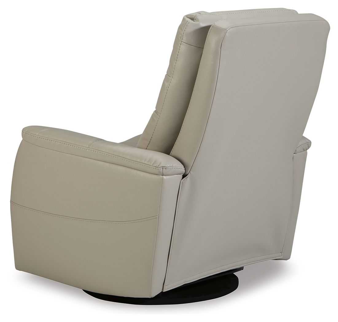 Riptyme - Dove Gray - Swivel Glider Recliner