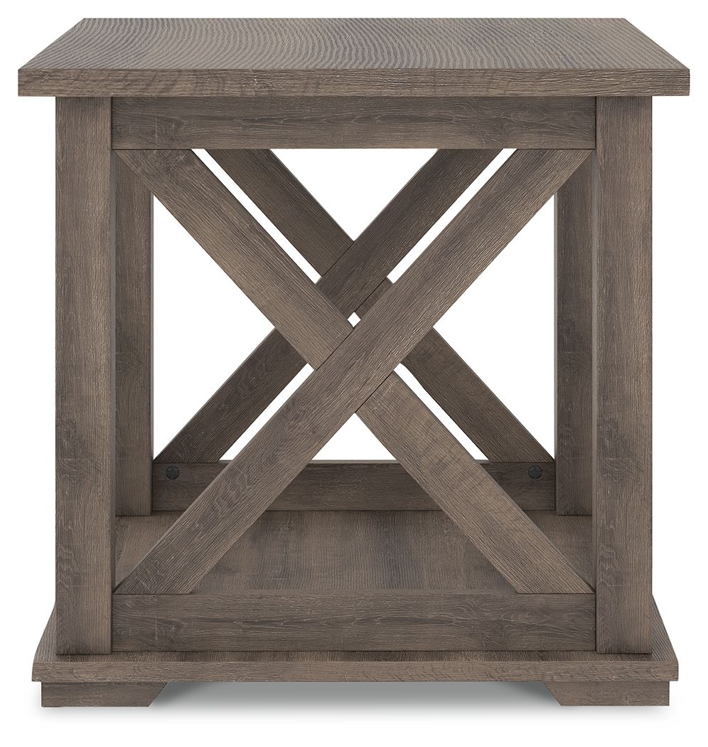 Arlenbry - Gray - Square End Table