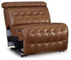 Temmpton - Chocolate - Power Armless Recliner With Adj Headrest