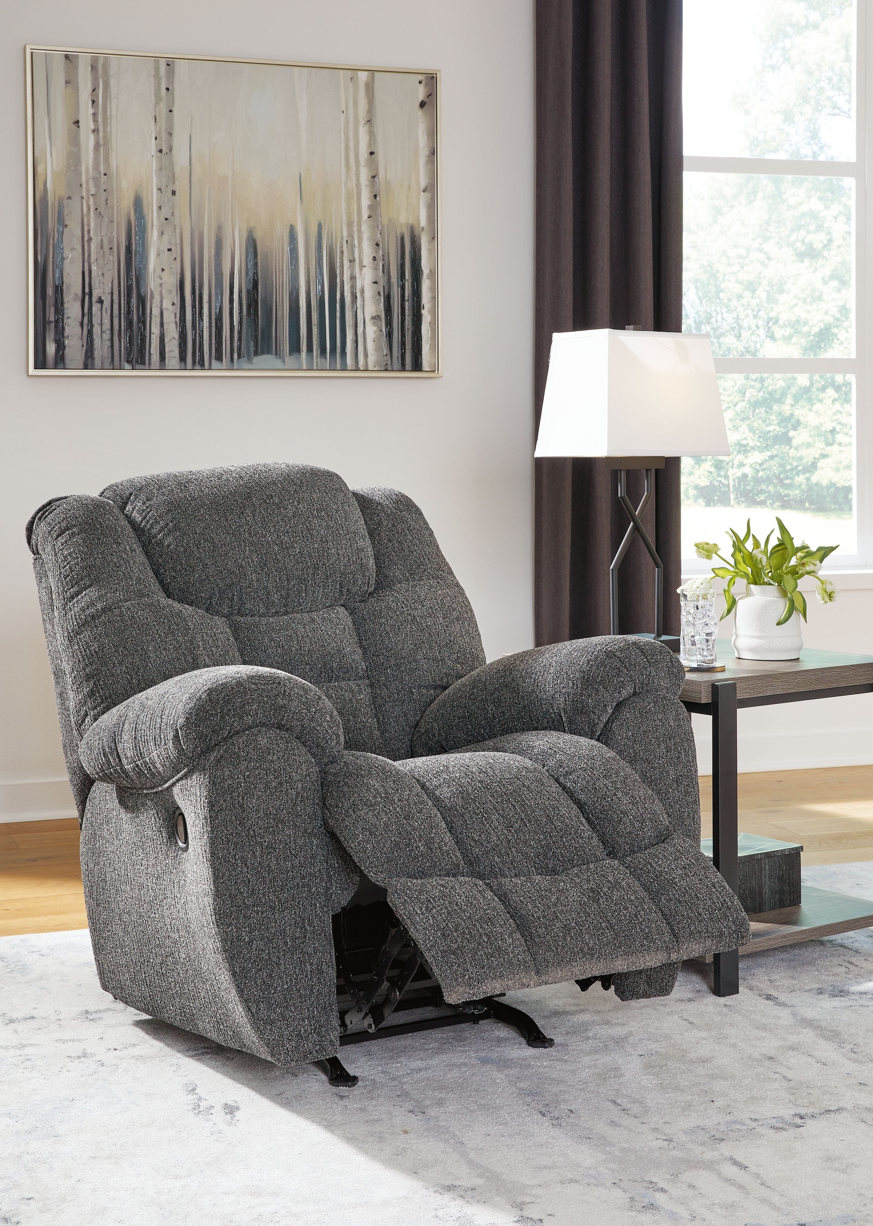 Foreside - Charcoal - Rocker Recliner