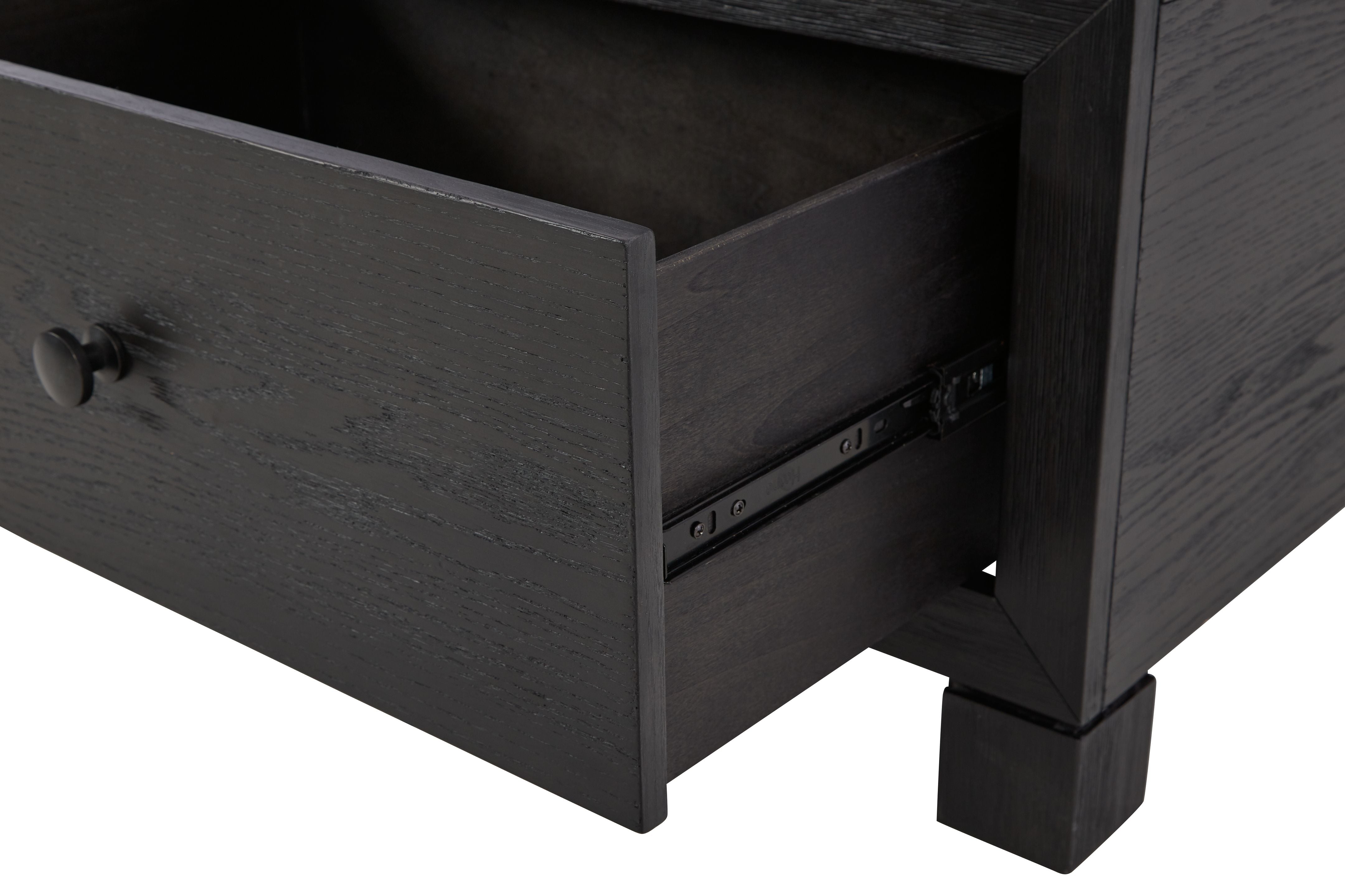 Foyland - Black - Cocktail Table With Storage