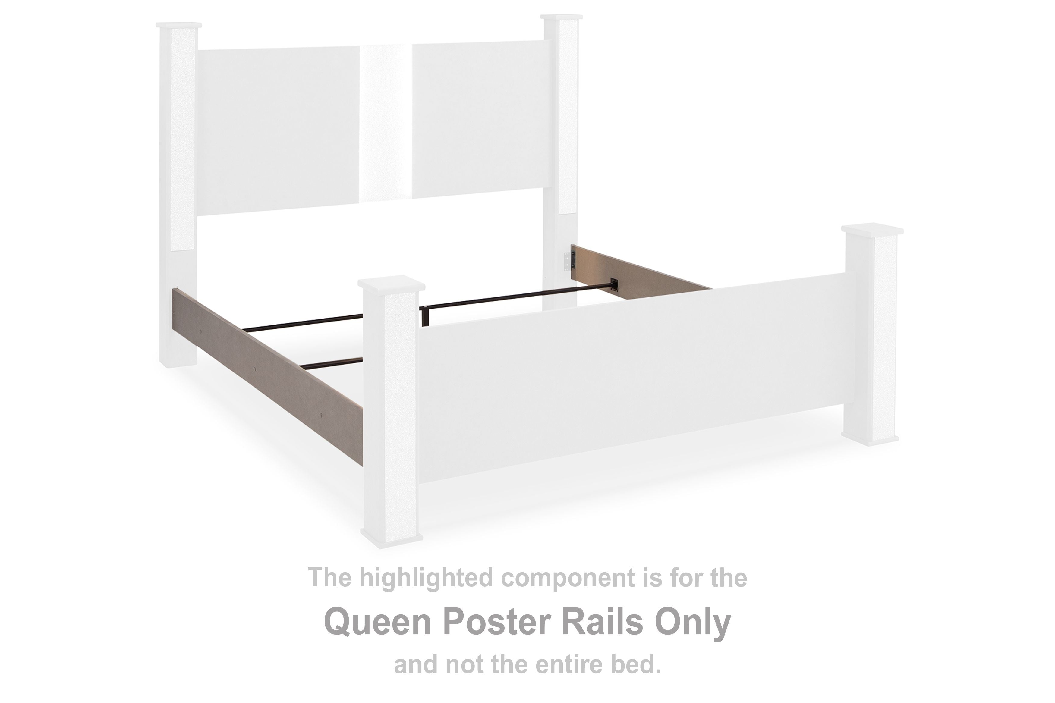 Surancha - Gray - Queen Poster Rails