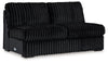 Midnight-Madness - Onyx - Armless Loveseat