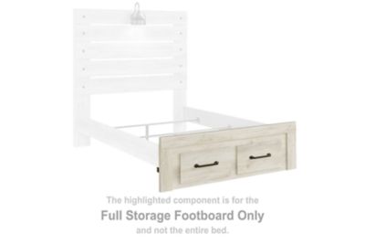 Cambeck - Whitewash - Full Storage Footboard