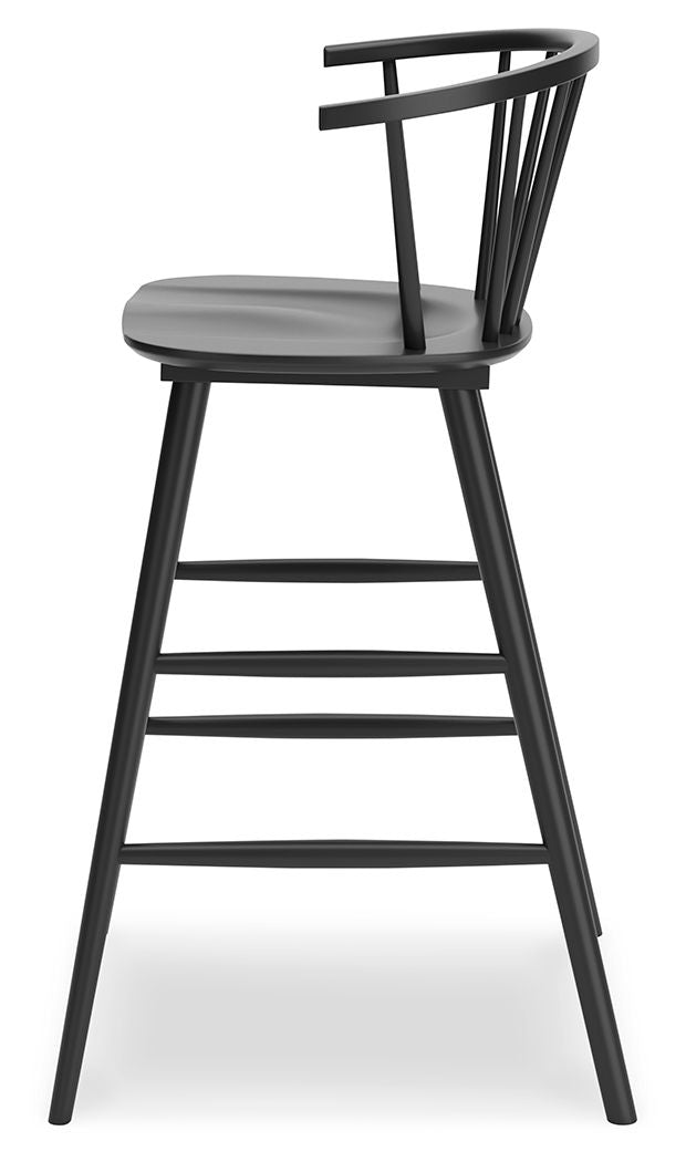 Otaska - Black - Tall Barstool (Set of 2)