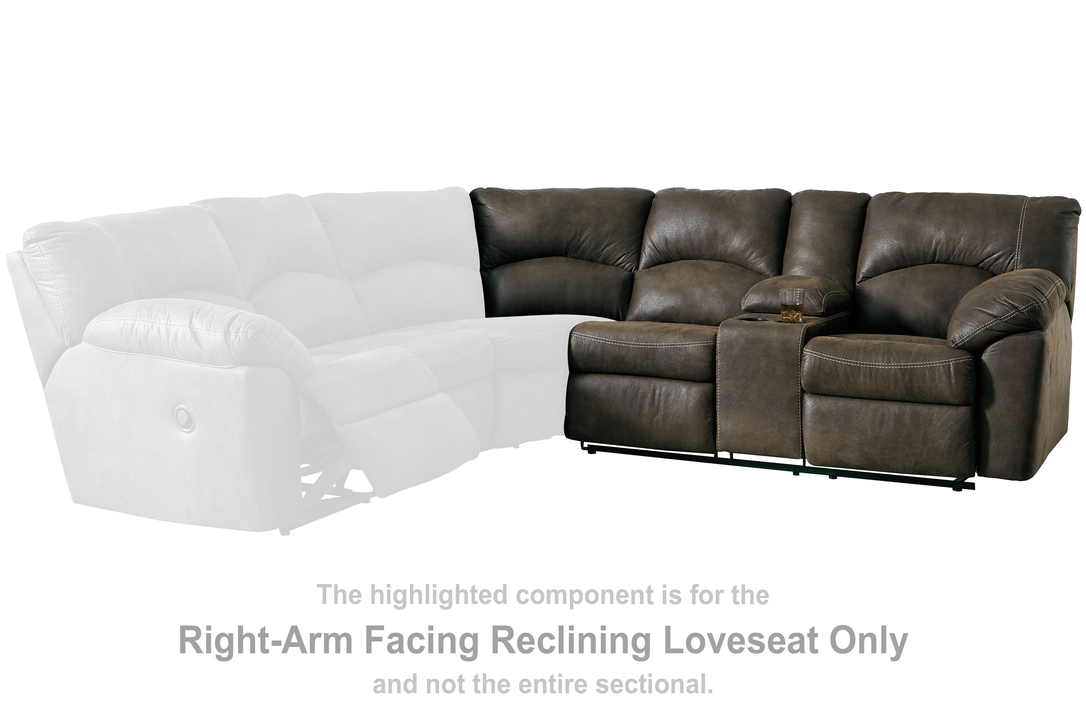 Tambo - Canyon - Raf Rec Loveseat W/Console