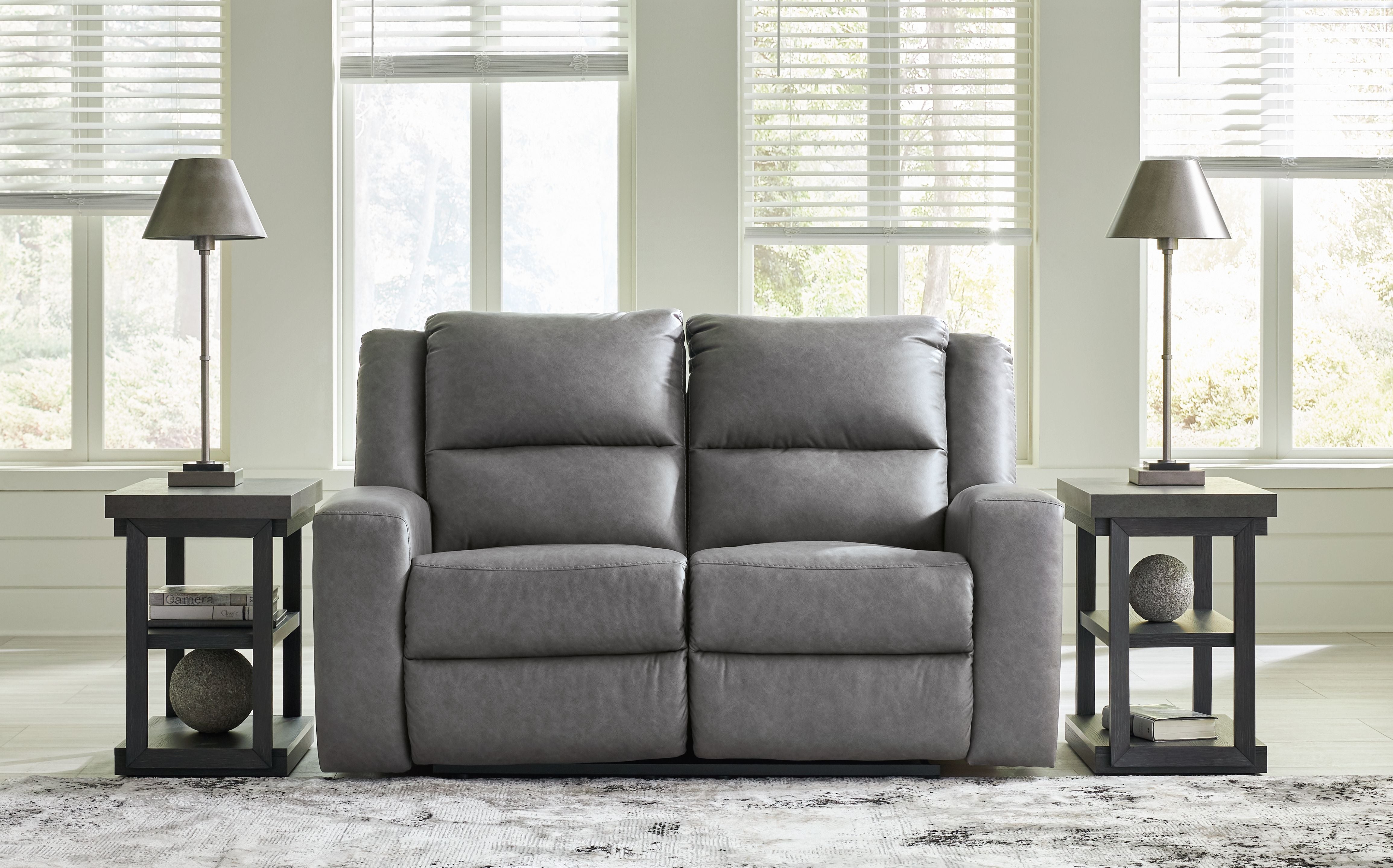 Brixworth - Slate - Reclining Loveseat