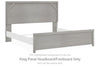 Cottonburg - Light Gray / White - King Panel Headboard/Footboard