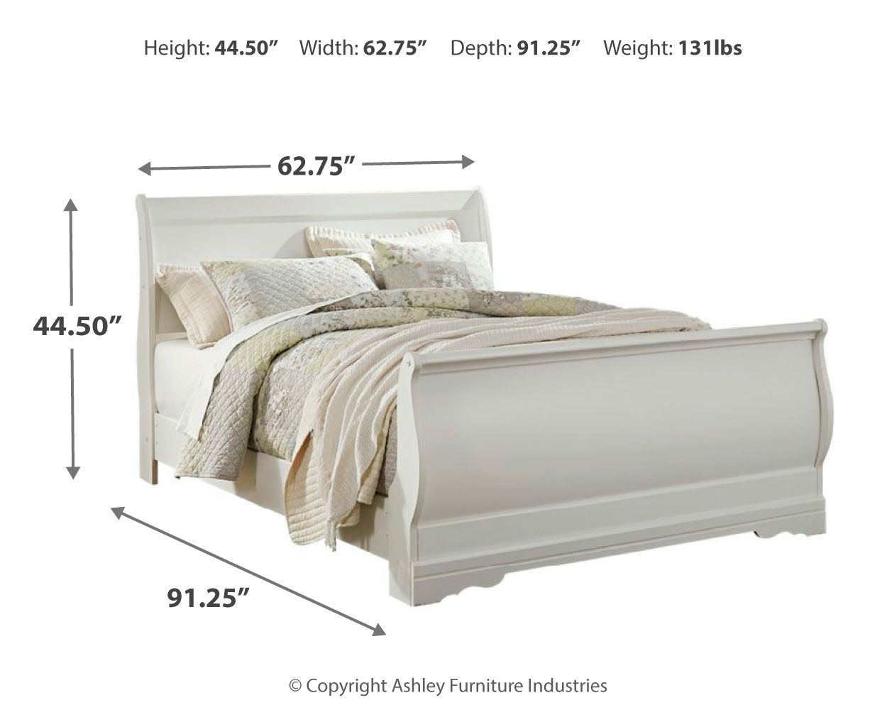 Anarasia - Sleigh Bed Set