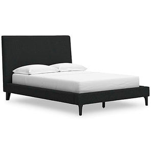 Cadmori - Upholstered Bed With Roll Slats