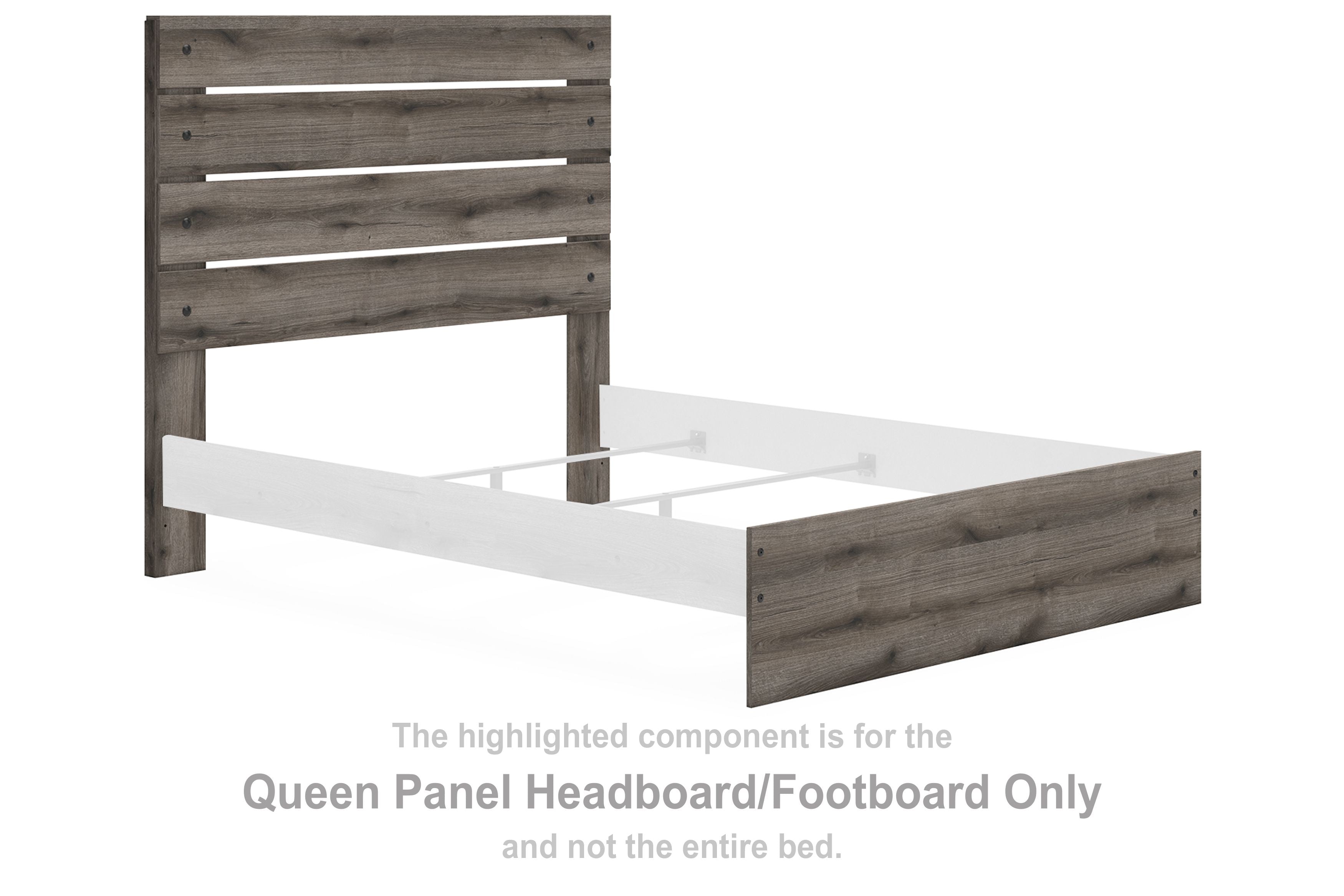 Graystorm - Brown Gray - Queen Panel Headboard/Footboard