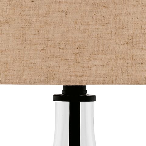 Travisburg - Clear / Black - Glass Table Lamp (Set of 2)
