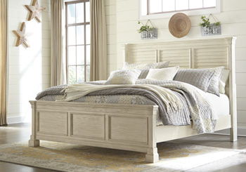 Bolanburg - Antique White - K/CK Louvered Headboard