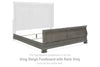 Lexorne - Gray - King Sleigh Footboard W/Rails