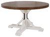 Valebeck - White / Brown - Dining Table