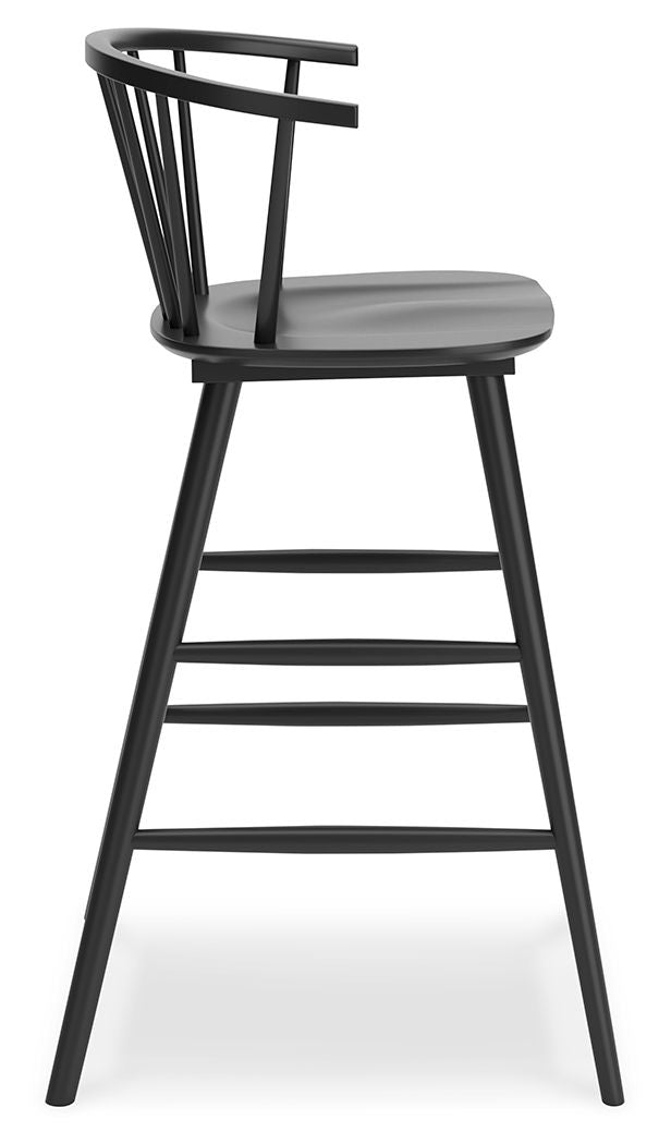 Otaska - Black - Tall Barstool (Set of 2)