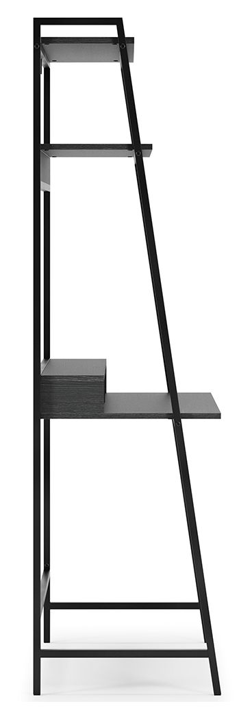 Yarlow - Black - Home Office Desk and Shelf