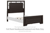 Covetown - Dark Brown - Full Panel Headboard/Footboard and Slats