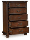 Lavinton - Brown - Five Drawer Chest