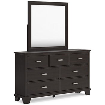 Covetown - Dark Brown - Bedroom Mirror