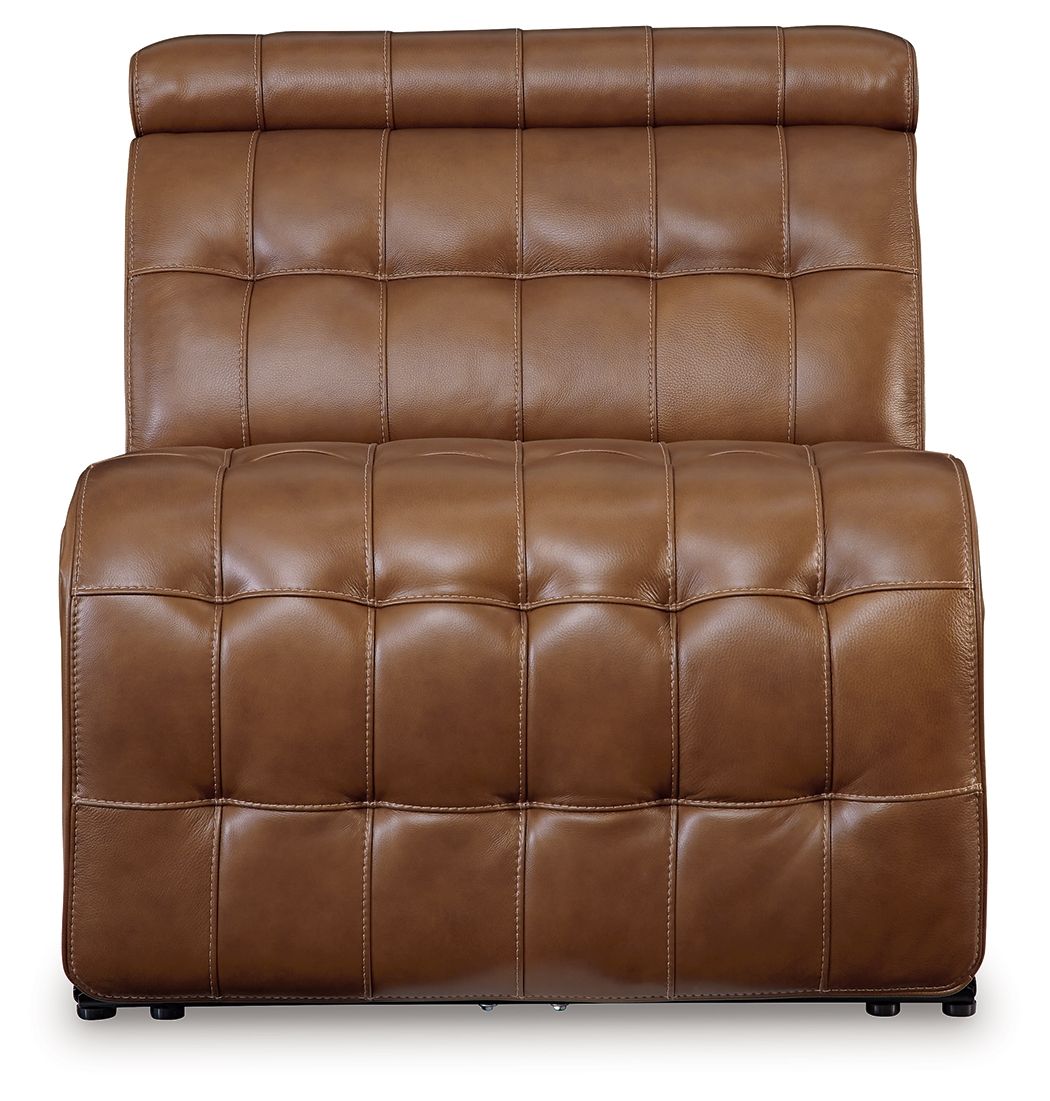 Temmpton - Chocolate - Power Armless Recliner With Adj Headrest