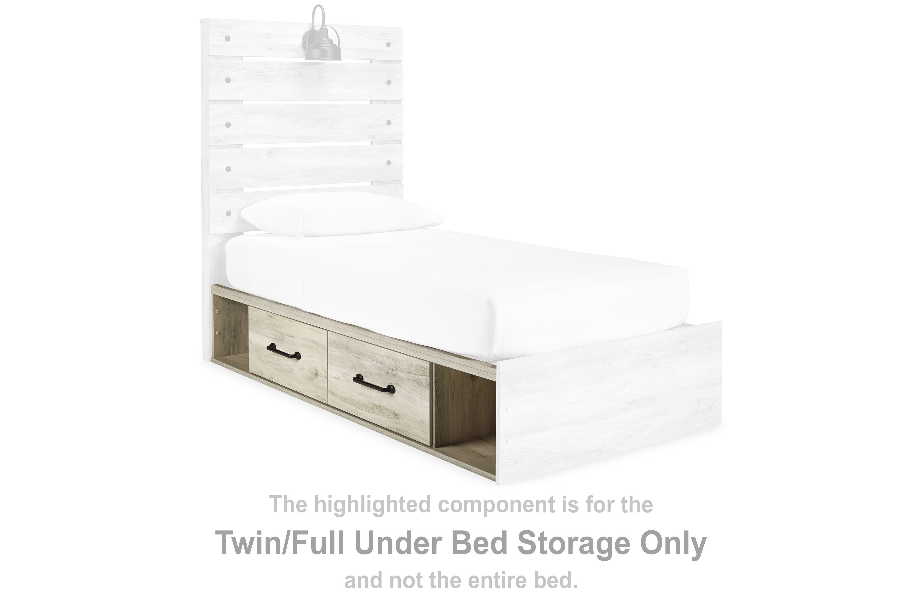 Cambeck - Whitewash - Twin/Full Under Bed Storage