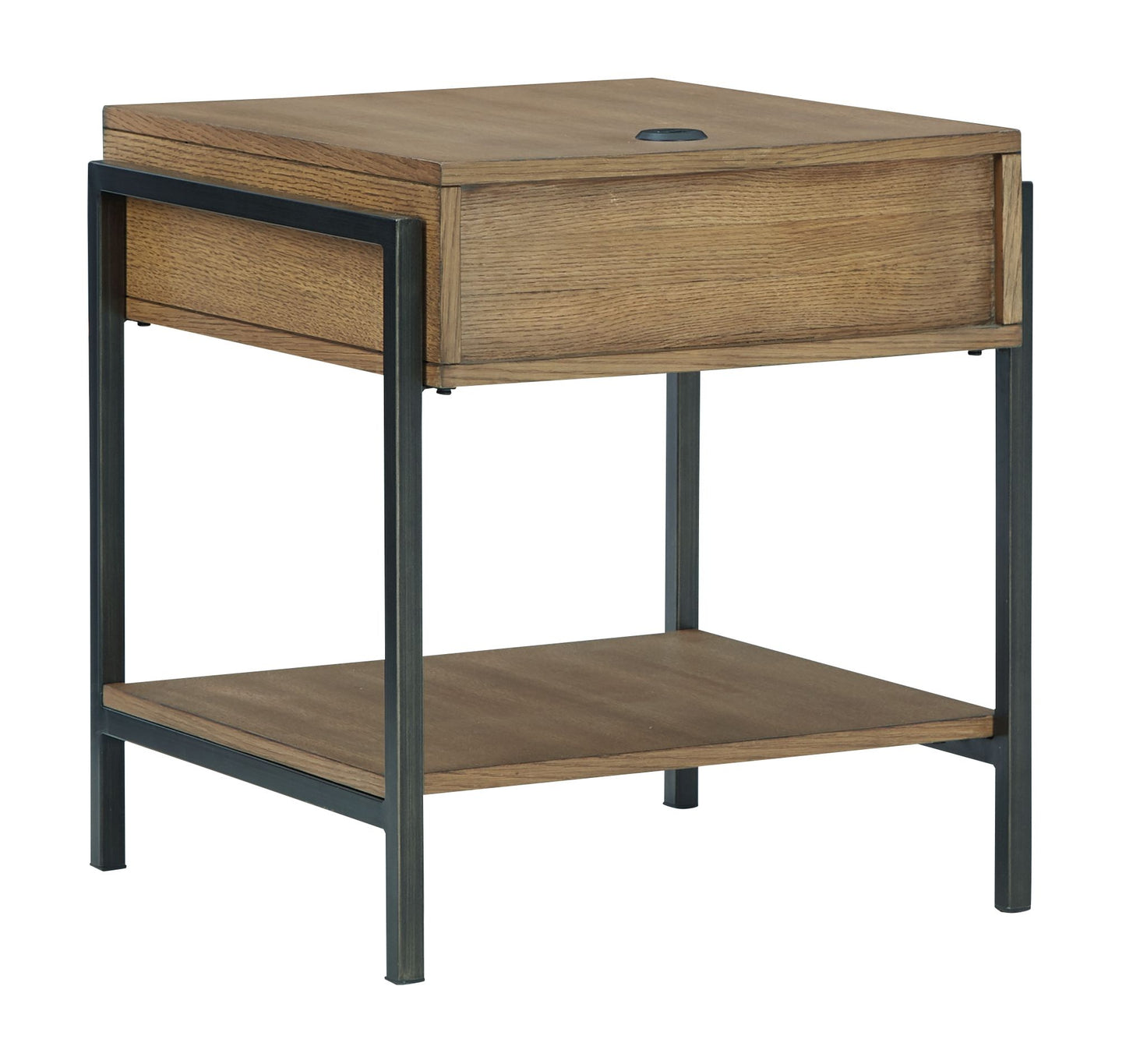 Fridley - Brown / Black - Rectangular End Table